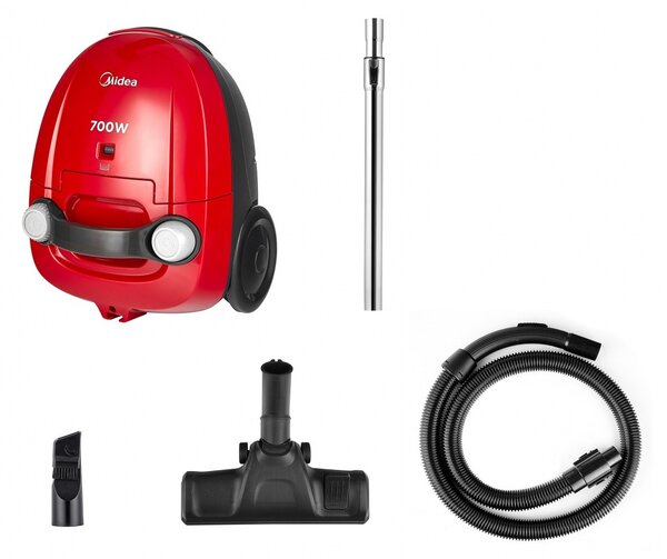 Midea 11S MB01PLRE Porzsákos porszívó - Piros