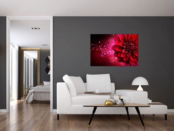 Piros virágok képe (90x60 cm)