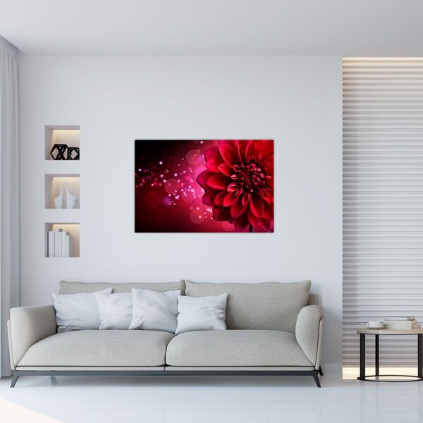 Piros virágok képe (90x60 cm)