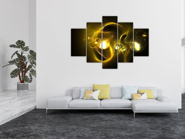 Absztrakt kép sárga gömbök (150x105 cm)
