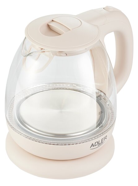 Adler AD 1283C 1L Üveg Vízforraló 1100W Krém
