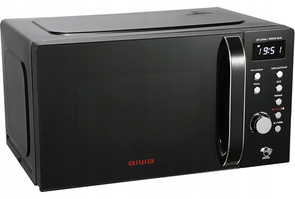 AIWA AMW-202DG/BK Mikrohullámú sütő grillsütővel 700W 20L Fekete