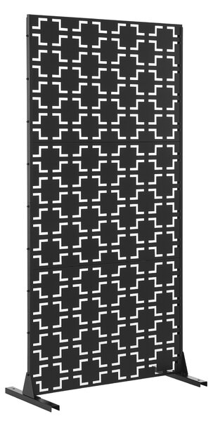 [casa.pro] Térelválasztó fal Basciano acél 180x90 cm fekete