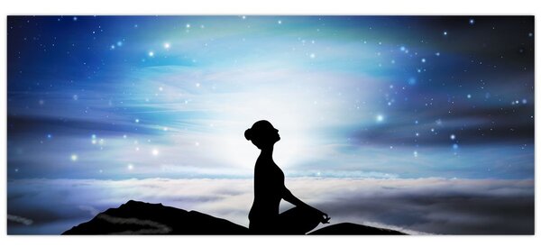 Meditáló nő képe (120x50 cm)