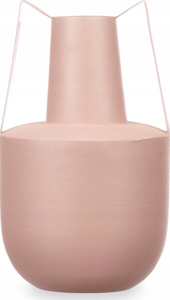 Gift Decor Wazon metalowy w pastelowym kolorze z uchwytami, 21 cm