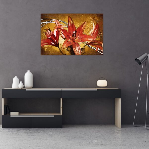 Kép a liliomvirágokról (90x60 cm)