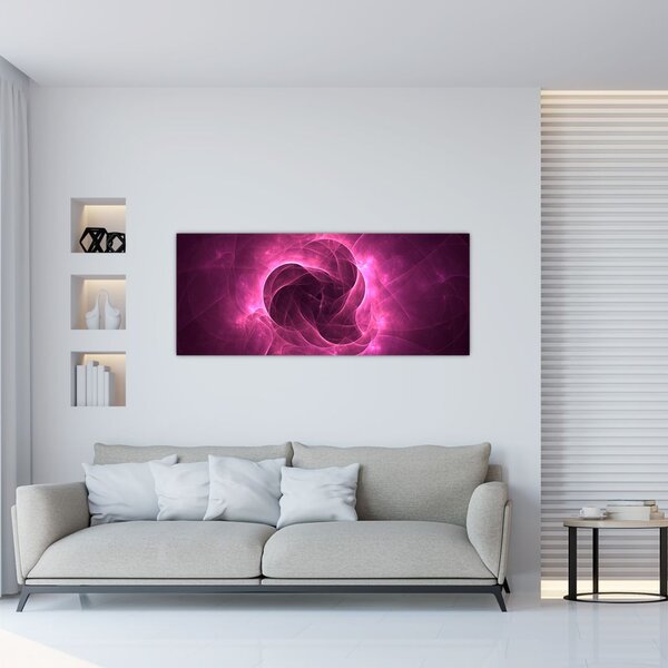 Modern rózsaszín absztrakció képe (120x50 cm)