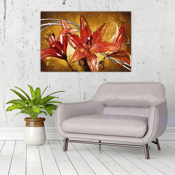 Kép a liliomvirágokról (90x60 cm)