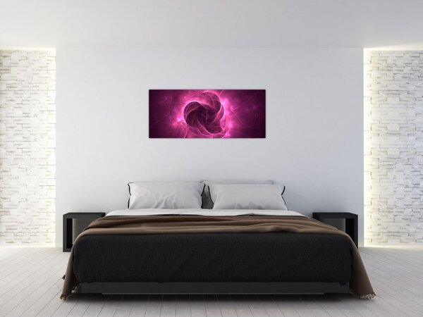 Modern rózsaszín absztrakció képe (120x50 cm)