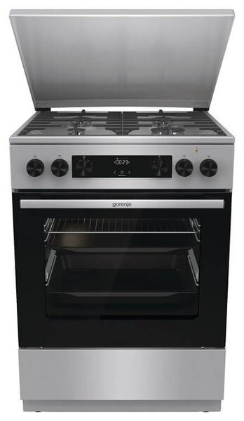 Gorenje GKS6C71XF Kombinált 4 zónás szabadonálló Gáz/Elektromos Tűzhely - Inox
