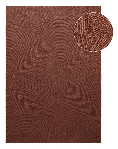 Téglavörös kézi szövésű gyapjú szőnyeg 160x230 cm Calmio – Hanse Home