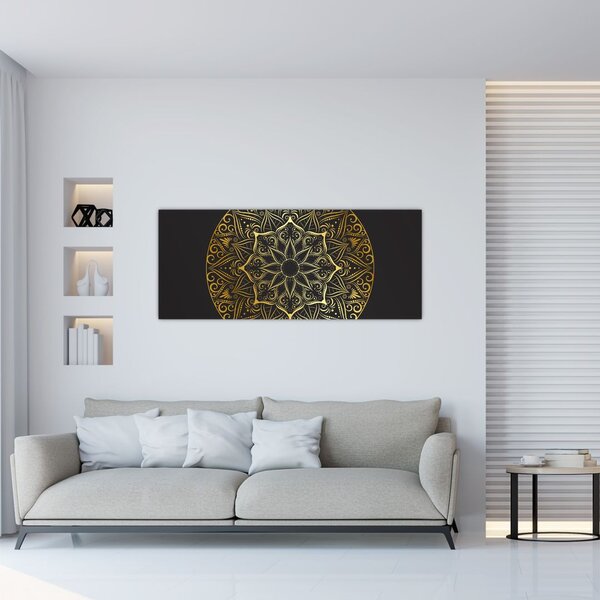 Az arany absztrakció képe (120x50 cm)