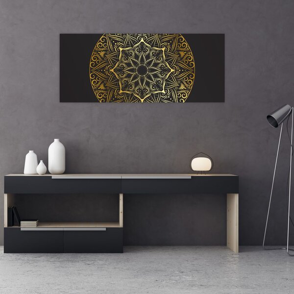 Az arany absztrakció képe (120x50 cm)