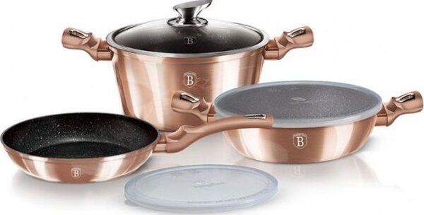 BerlingerHaus BH/7047 Metallic Line Rose Gold Edition Edénykészlet - Kovácsolt Alumínium, Rose Gold