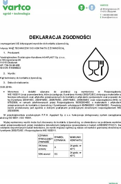 Agaplast Vartco Hoppy 1/2" Kerti Tömlő 20 m
