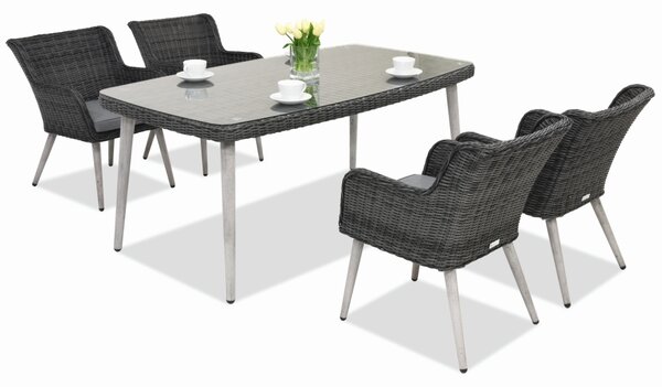 Garden Point Cordoba exkluzív 4 személyes technorattán kerti bútorok, antracit