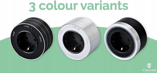 VIKING Sínes aljzat modul 230V 16A ezüst-fekete LED VA40SB