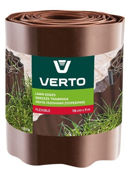 Verto 15G514 Ágyásszegély 15cm 9m barna