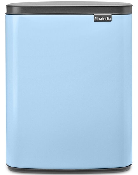 BRABANTIA Bo Waste Bin hulladékgyűjtő felnyitható Soft-Close fedéllel műanyag tartály 12L - C méret acél álomkék - 223563