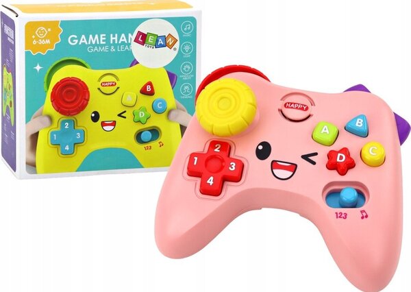 Lean Toys Interaktív Pad Oktató Konzol Fények Hangok Rózsaszín