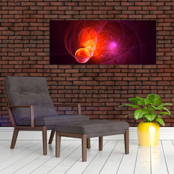 Modern rózsaszín absztrakció képe (120x50 cm)