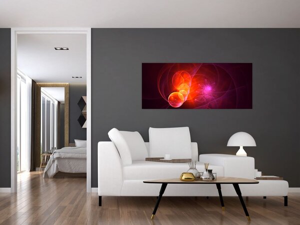 Modern rózsaszín absztrakció képe (120x50 cm)