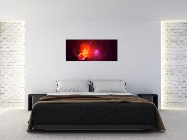 Modern rózsaszín absztrakció képe (120x50 cm)