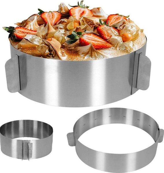 Tortaforma Kerek Inox 16-30 cm 1 db
