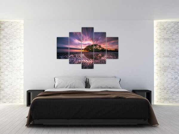 Egy fa a tengerparton képe (150x105 cm)