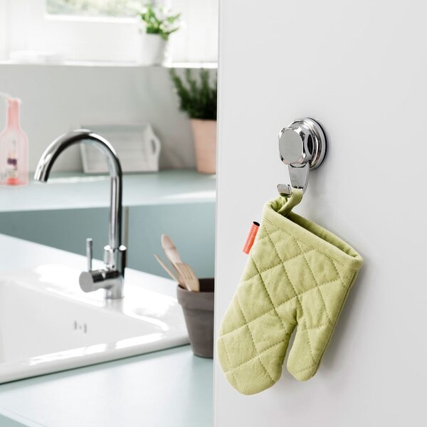 Ezüstszínű öntapadós műanyag akasztó szett 4 db-os Bestlock – Compactor