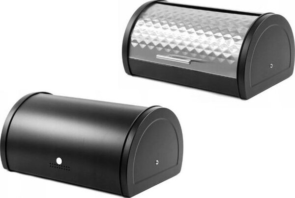 Klausberg KB-7454 Kenyértartó - Rozsdamentes Acél - Fekete / Inox