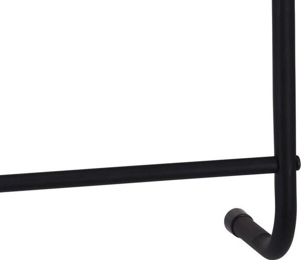 Bathroom Solutions fekete fém függő ajtó törülközőtartó