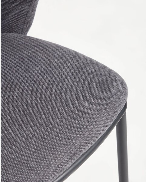 Sötétszürke bárszék (ülésmagasság 65 cm) Ciselia – Kave Home