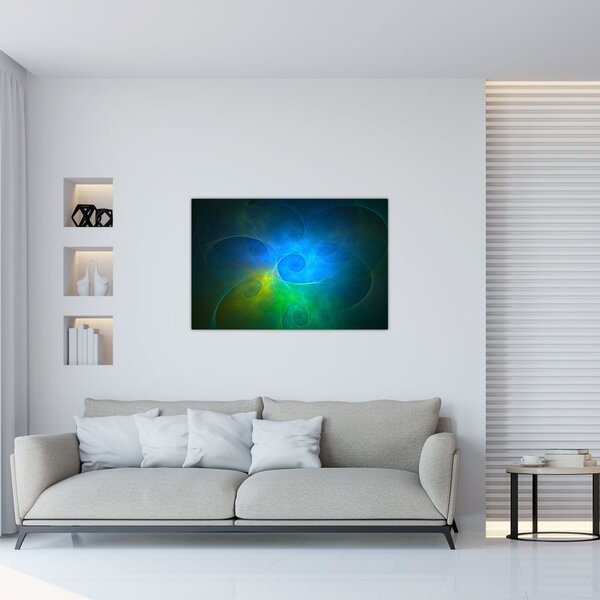 Kék absztrakció képe (90x60 cm)