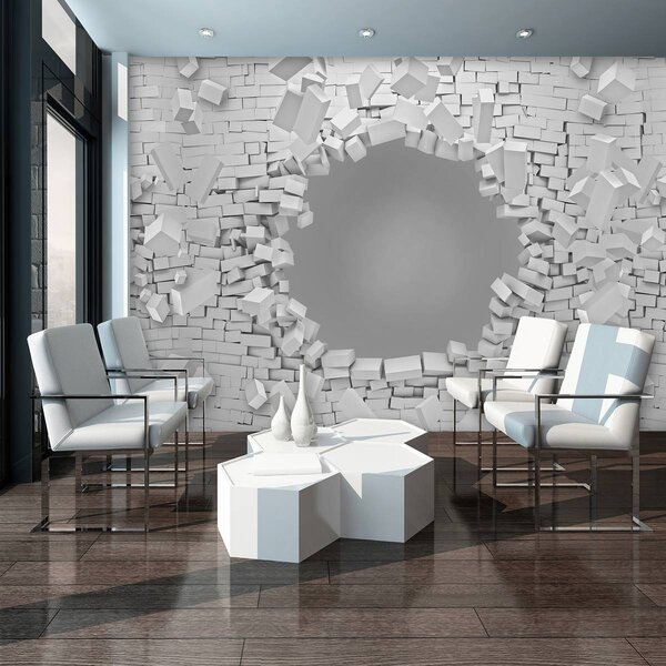 Fotótapéta - 3D-s robbanás egy téglafal (152,5x104 cm)
