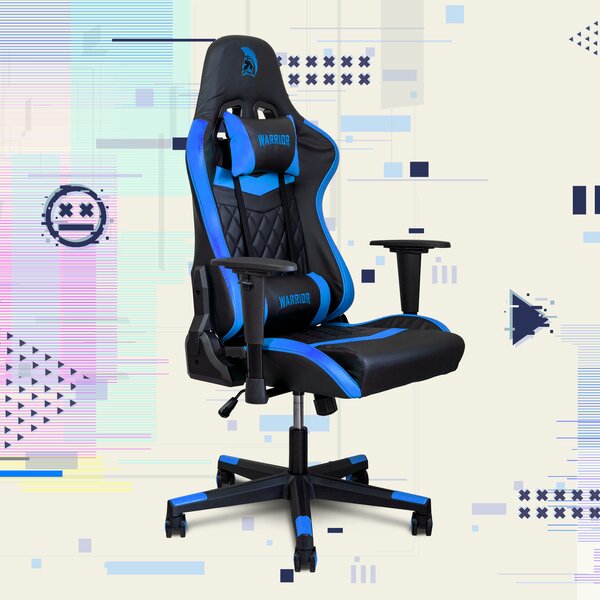 WARRIOR gamer szék fekete-kék (EXTRA-3)