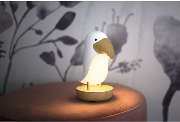 Fehér-barna LED gyerek éjjeli lámpa Toucan - Star Trading