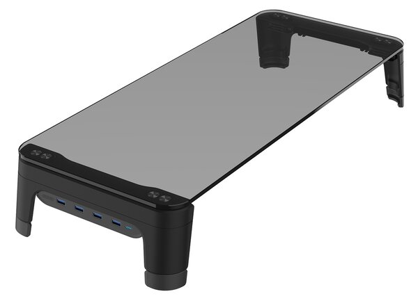 Monitortartó állvány, laptop állvány, monitor magasító USB csatlakozókkal, állítható magassággal (SY-MS06H2)