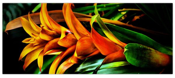 Narancssárga csokor képe (120x50 cm)
