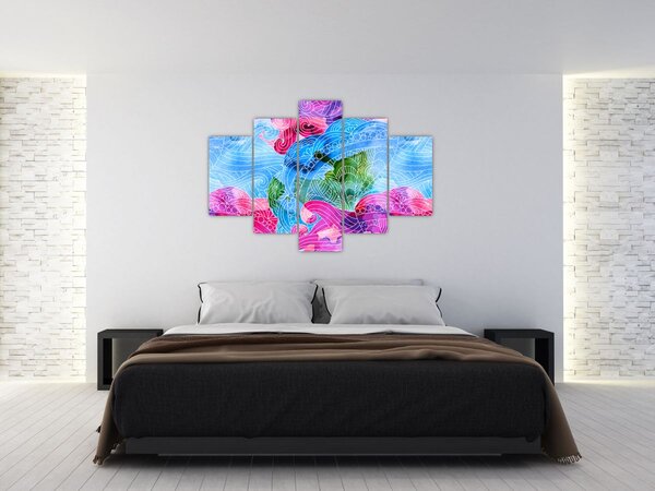 Kép - Színes hullámok (150x105 cm)
