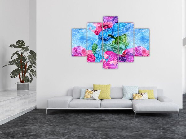 Kép - Színes hullámok (150x105 cm)