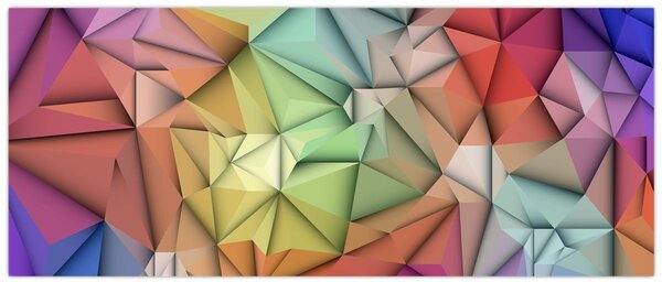 Kép - Sokszögű absztrakció (120x50 cm)