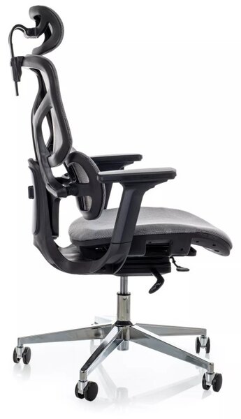 EQ-1 ergonomikus forgószék hálós háttámlával szürke 4D kartámasszal