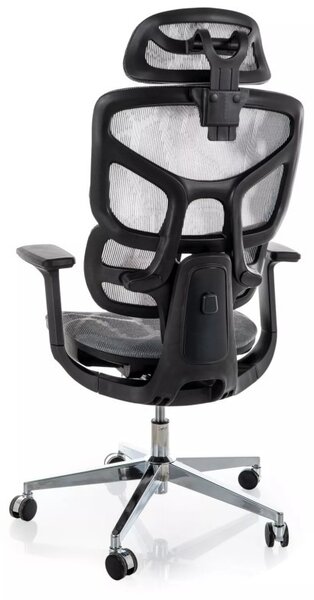EQ-1 ergonomikus forgószék hálós háttámlával szürke 4D kartámasszal