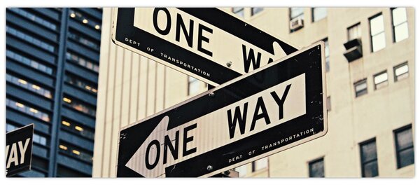 Kép - New York ONE WAY (120x50 cm)