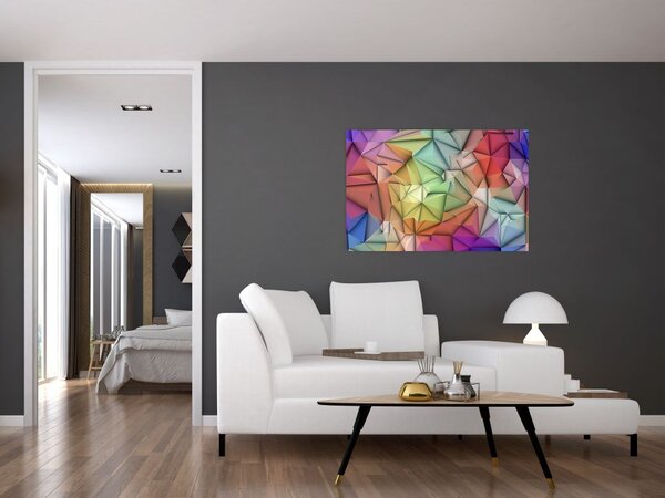 Kép - Sokszögű absztrakció (90x60 cm)