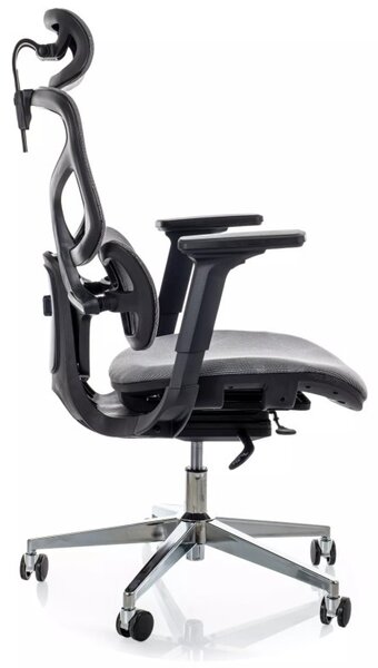 EQ-1 ergonomikus forgószék hálós háttámlával szürke 4D kartámasszal