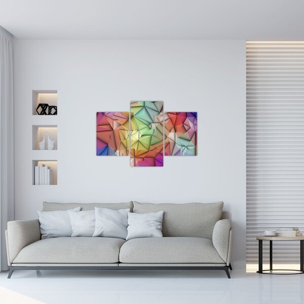 Kép - Sokszögű absztrakció (90x60 cm)