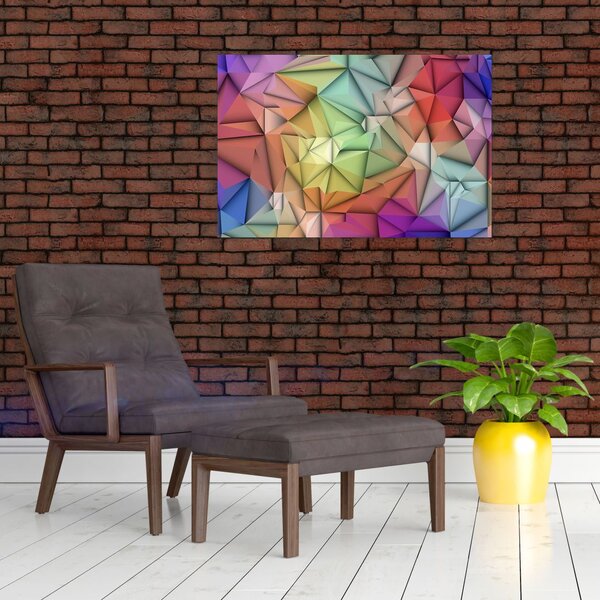 Kép - Sokszögű absztrakció (90x60 cm)