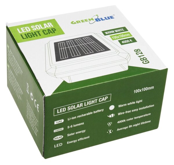 GreenBlue GB128 Napelemes kerti lámpa - Fekete